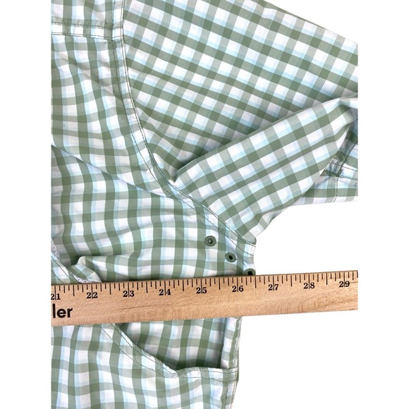 DUCK CAMP Mens Lightweight Short Sleeve Hunting Shirt 2XL Green Vented Nylon Zip - Picture 12 of 16